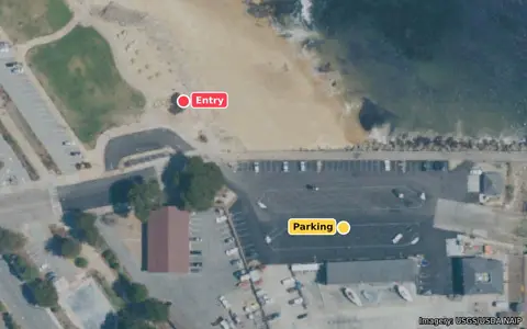 Map preview of Breakwater with the entry and parking marked