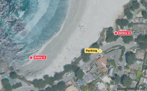 Map preview of Copper Roof House with the entry and parking marked