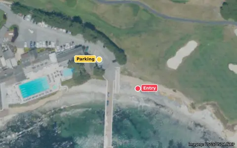 Map preview of Stillwater Cove with the entry and parking marked